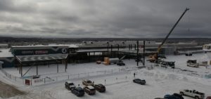 Ojibwa Casino Marquette under construction winter 2019.
